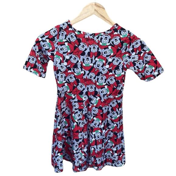 Disney Minnie Mouse Santa Christmas Dress red & black size 6/6X - Picture 2 of 6